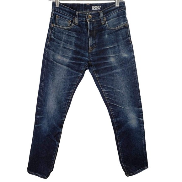 Uniqlo Redline Selvedge Jeans 29X27 Dark Slim Straight Kaihara Dark Wash - Picture 2 of 13